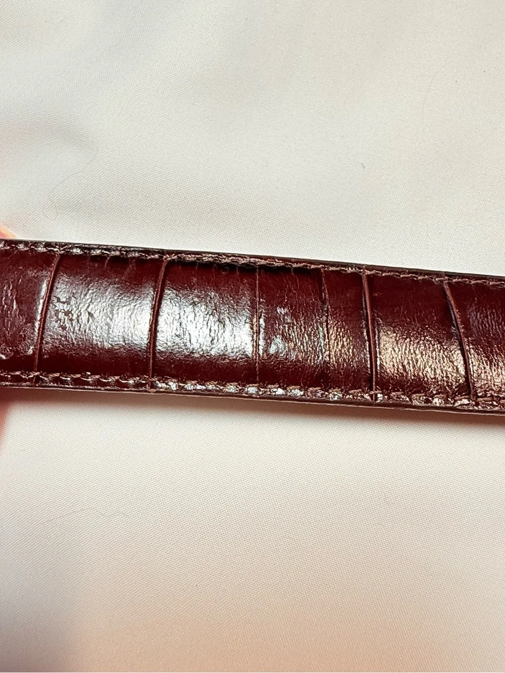 Brighton Croc-Embossed Leather Western Belt – Size XL (Style 24507)